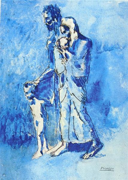 Pablo Picasso Classical Oil Painting The Family Of Blind Man